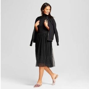 Black tule skirt with rhinestones